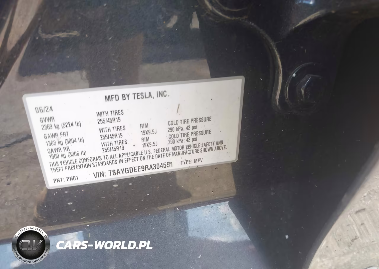 2024 Tesla Model Y Long Range Dual Motor All-Wheel Drive VIN:7SAYGDEE9RA304551 - 9