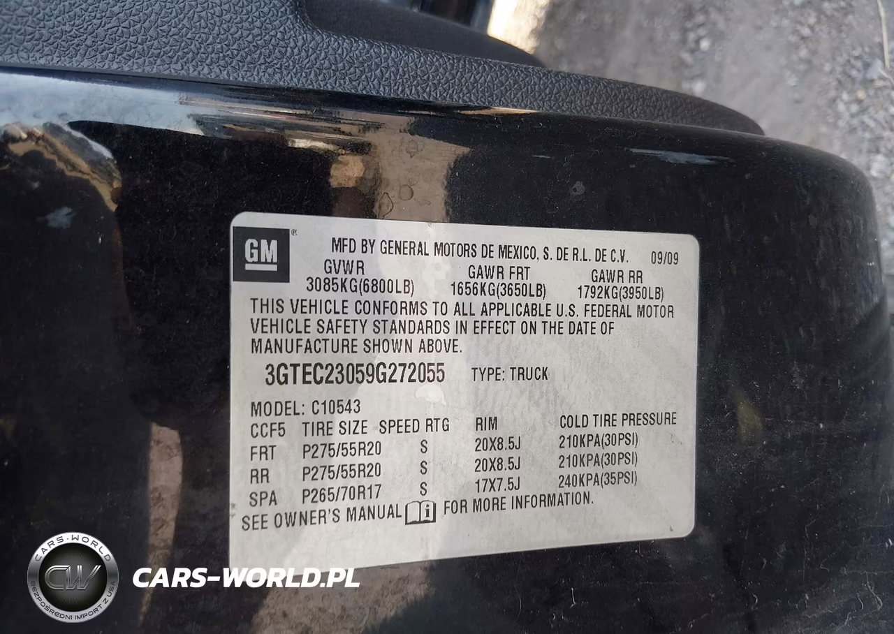 2009 GMC Sierra 1500 Sle VIN:3GTEC23059G272055 - 9