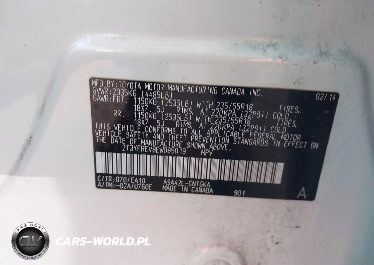 2014 Toyota Rav4 Limited VIN:2T3YFREV8EW085019 - 9