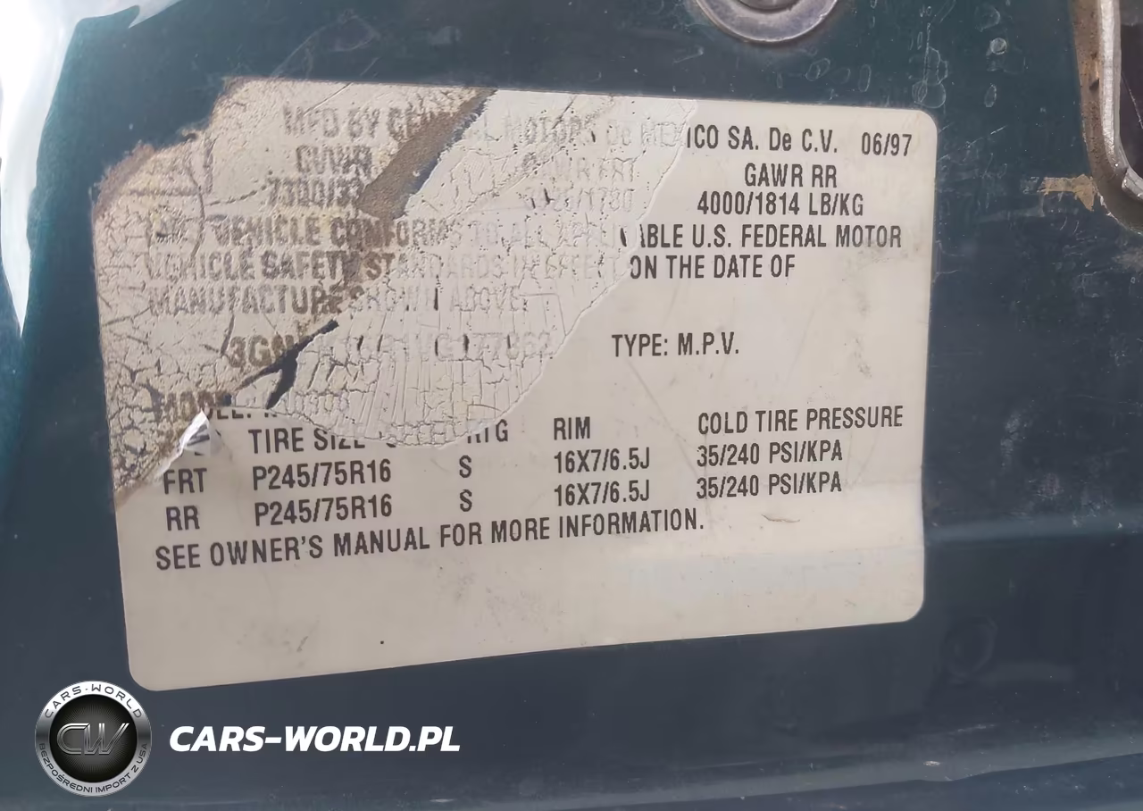 1997 Chevrolet Suburban 1500 VIN:3GNFK16R1VG177862 - 9