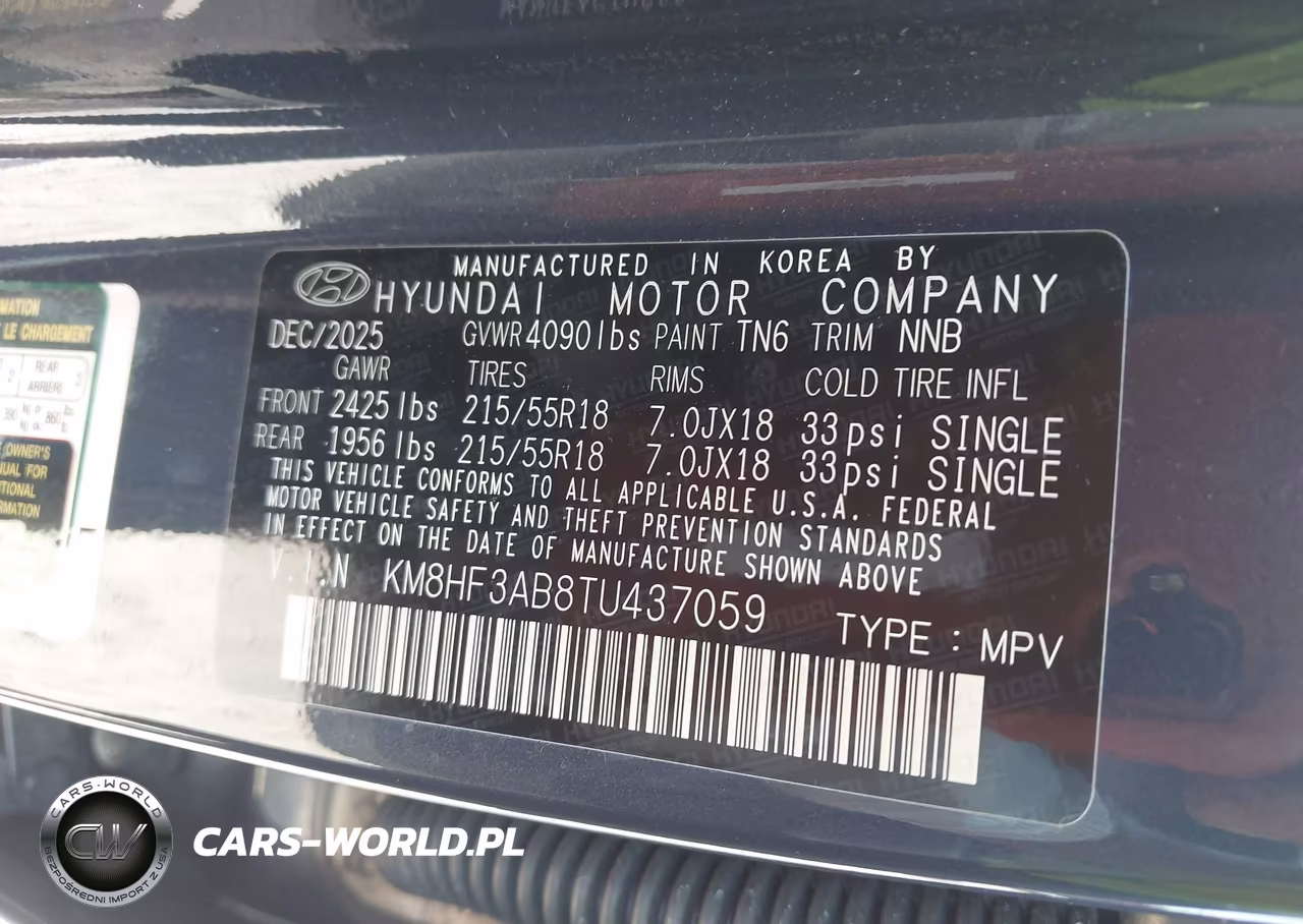 2026 Hyundai Kona Sel Sport VIN:KM8HF3AB8TU437059 - 9