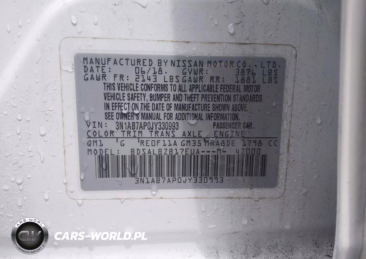 2018 Nissan Sentra S VIN:3N1AB7AP0JY330993 - 9