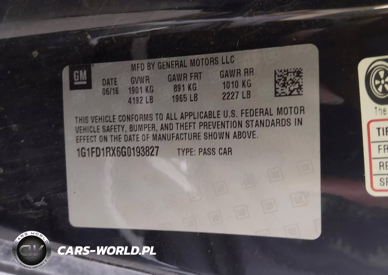 2016 Chevrolet Camaro 2Lt VIN:1G1FD1RX6G0193827 - 9