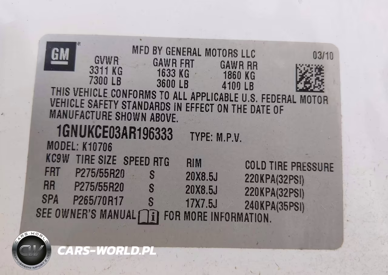 2010 Chevrolet Tahoe Ltz VIN:1GNUKCE03AR196333 - 9