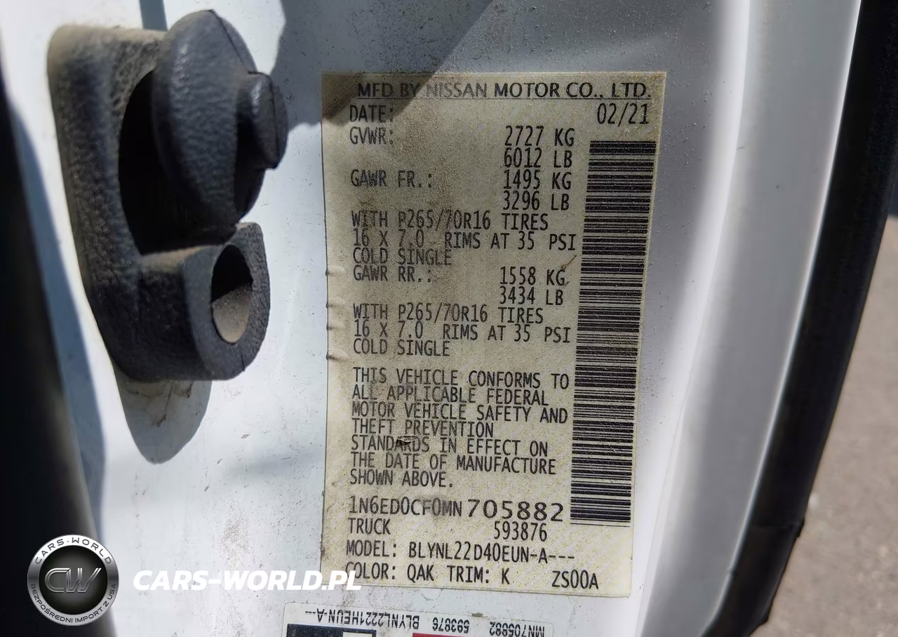 2021 Nissan Frontier King Cab Sv 4X4 VIN:1N6ED0CF0MN705882 - 9