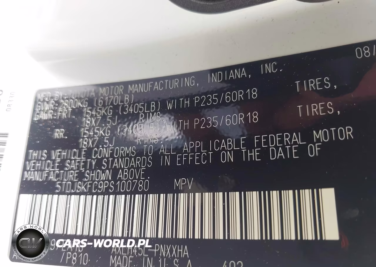 2023 Toyota Sienna Xle VIN:5TDJSKFC9PS100780 - 9