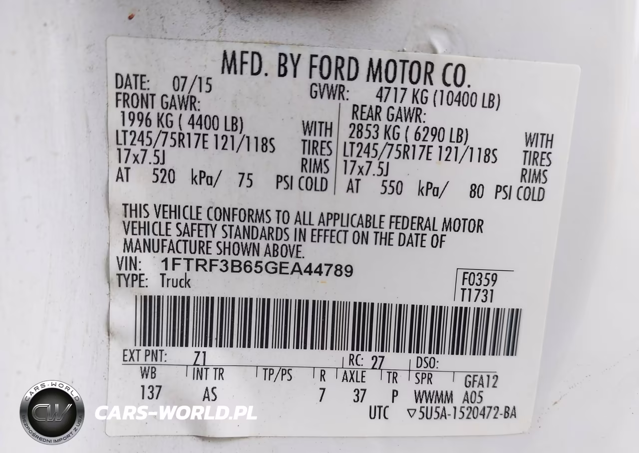 2016 Ford F-350 Xl VIN:1FTRF3B65GEA44789 - 8