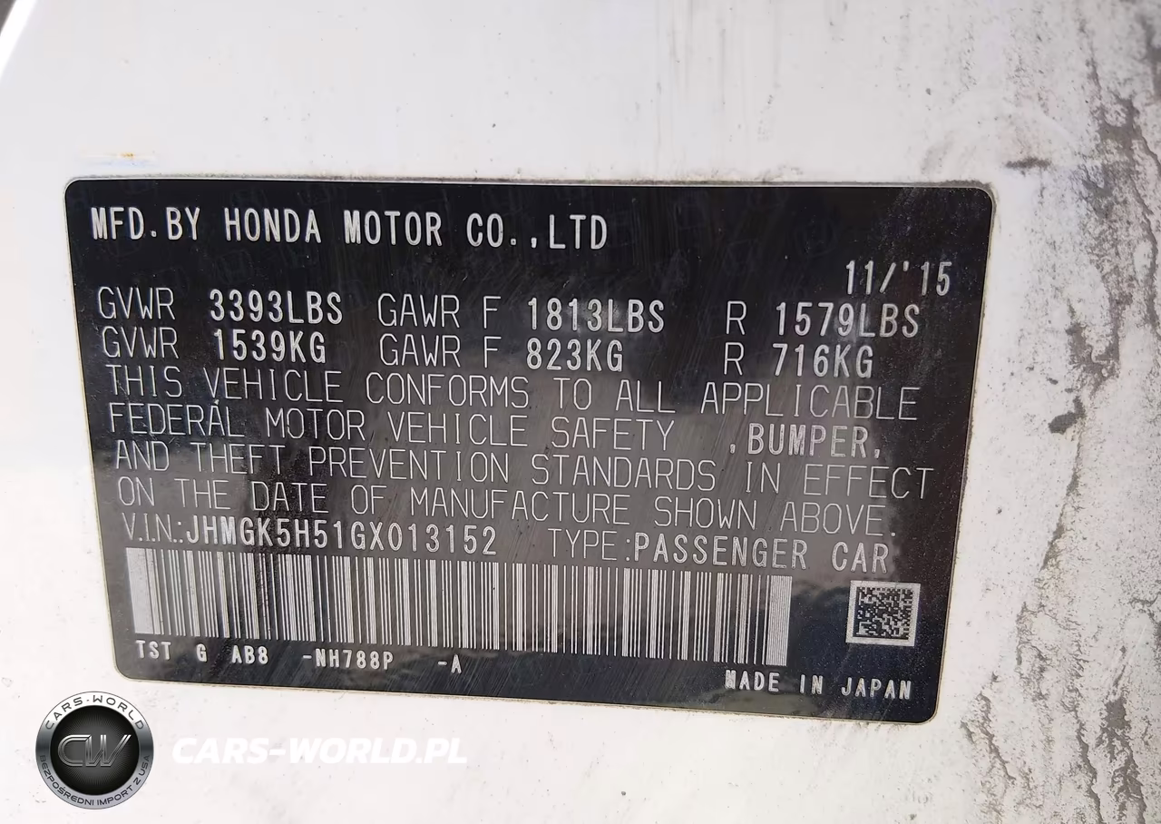 2016 Honda Fit Lx VIN:JHMGK5H51GX013152 - 9