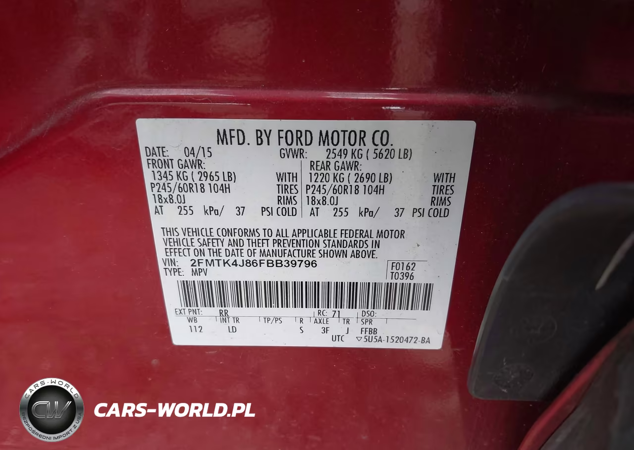 2015 Ford Edge Sel VIN:2FMTK4J86FBB39796 - 9
