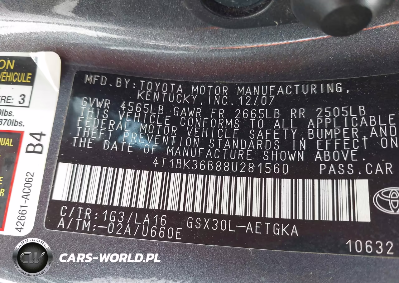 2008 Toyota Avalon Xls VIN:4T1BK36B88U281560 - 9