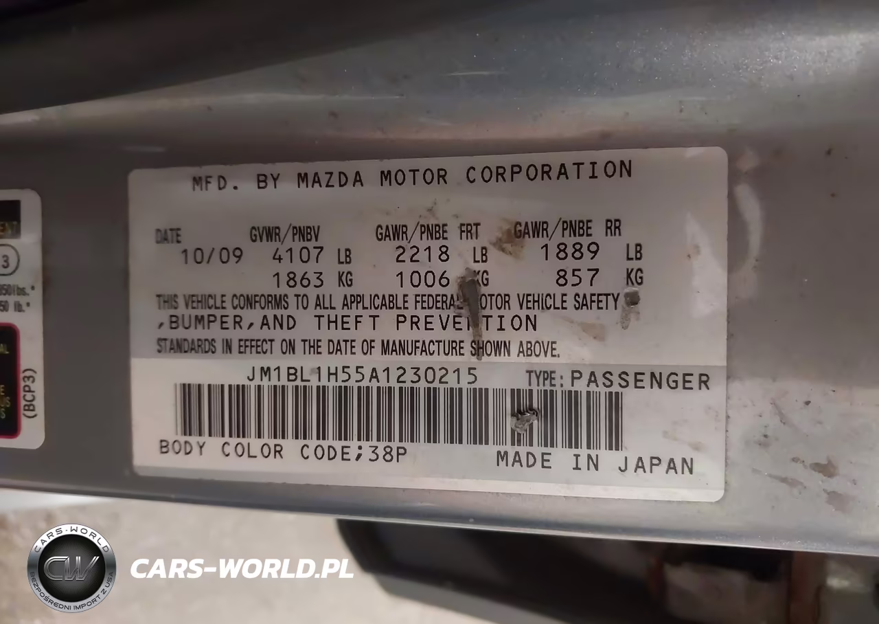 2010 Mazda Mazda3 S Sport VIN:JM1BL1H55A1230215 - 9