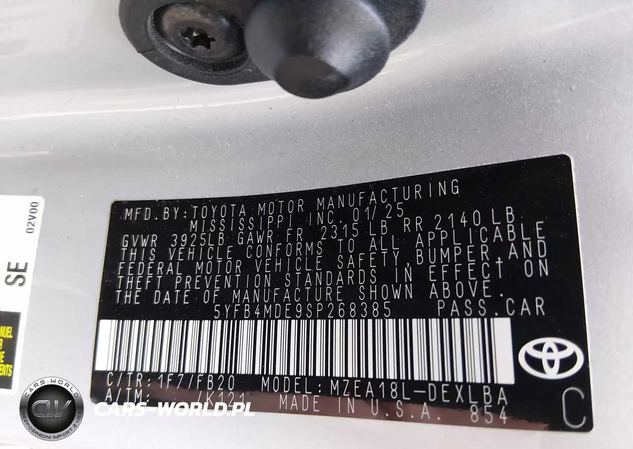 2025 Toyota Corolla Le VIN:5YFB4MDE9SP268385 - 9