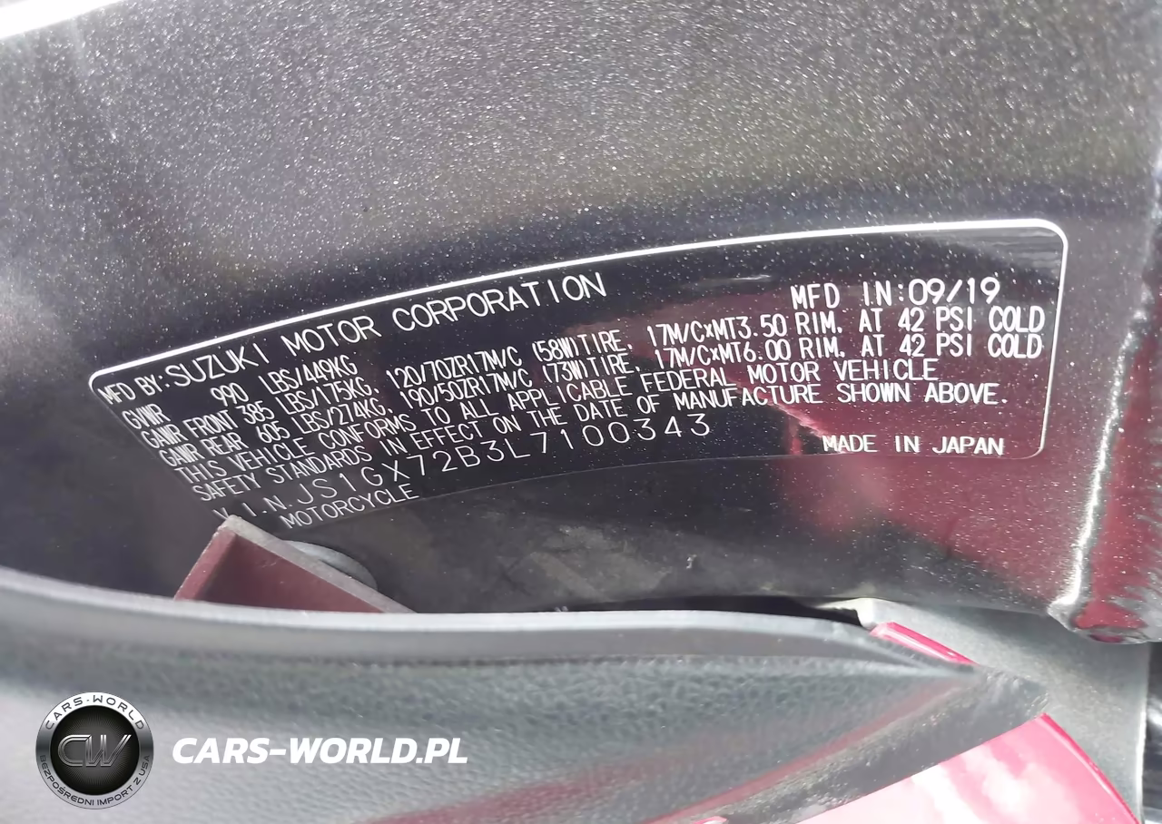 2020 Suzuki Gsx1300 Ra VIN:JS1GX72B3L7100343 - 14