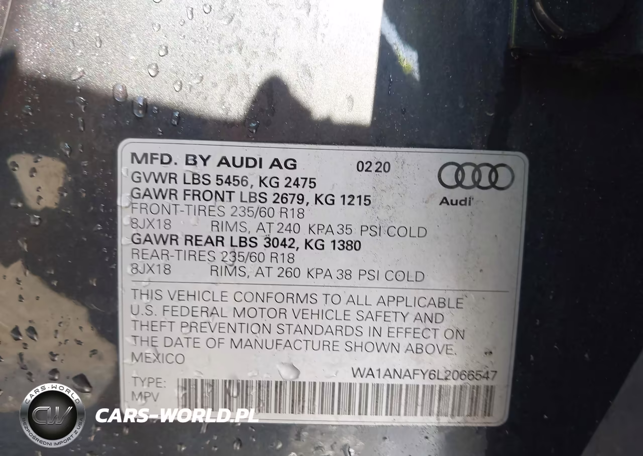 2020 Audi Q5 Premium 45 Tfsi Quattro S Tronic VIN:WA1ANAFY6L2066547 - 9