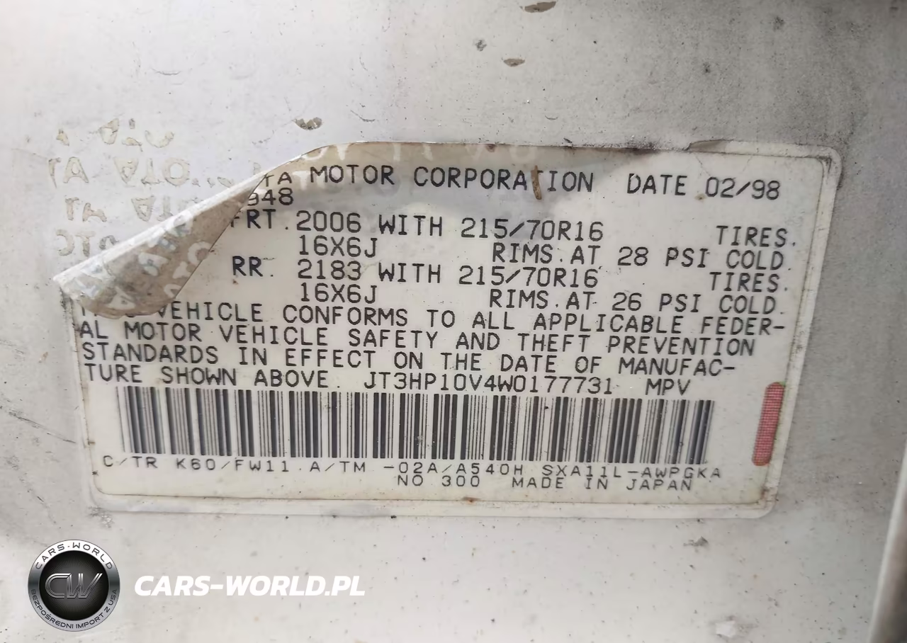 1998 Toyota Rav4 VIN:JT3HP10V4W0177731 - 9
