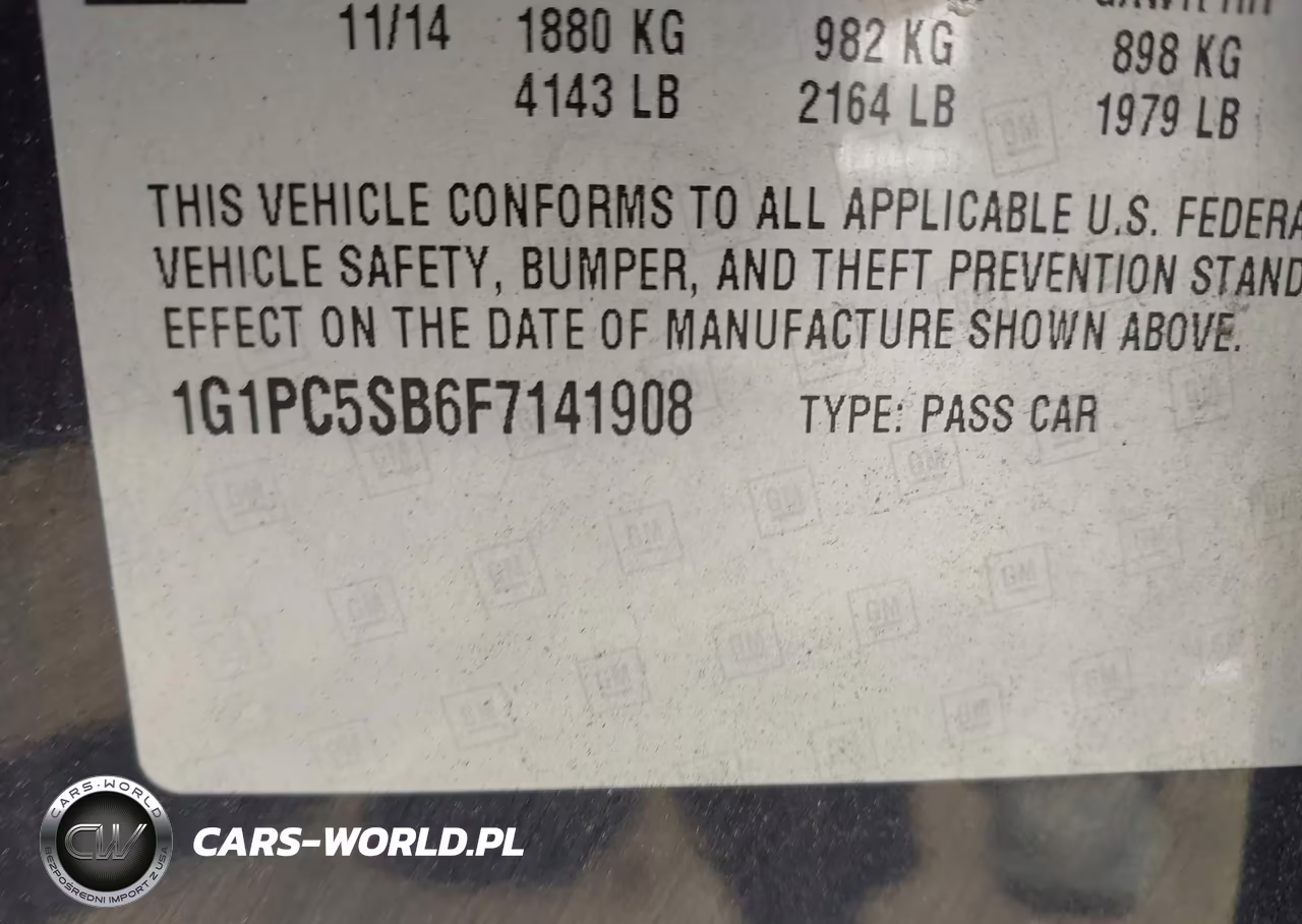 2015 Chevrolet Cruze 1Lt Auto VIN:1G1PC5SB6F7141908 - 9