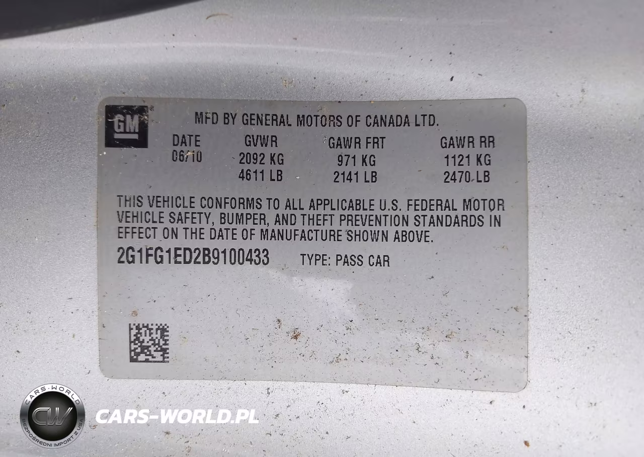 2011 Chevrolet Camaro 2Lt VIN:2G1FG1ED2B9100433 - 9