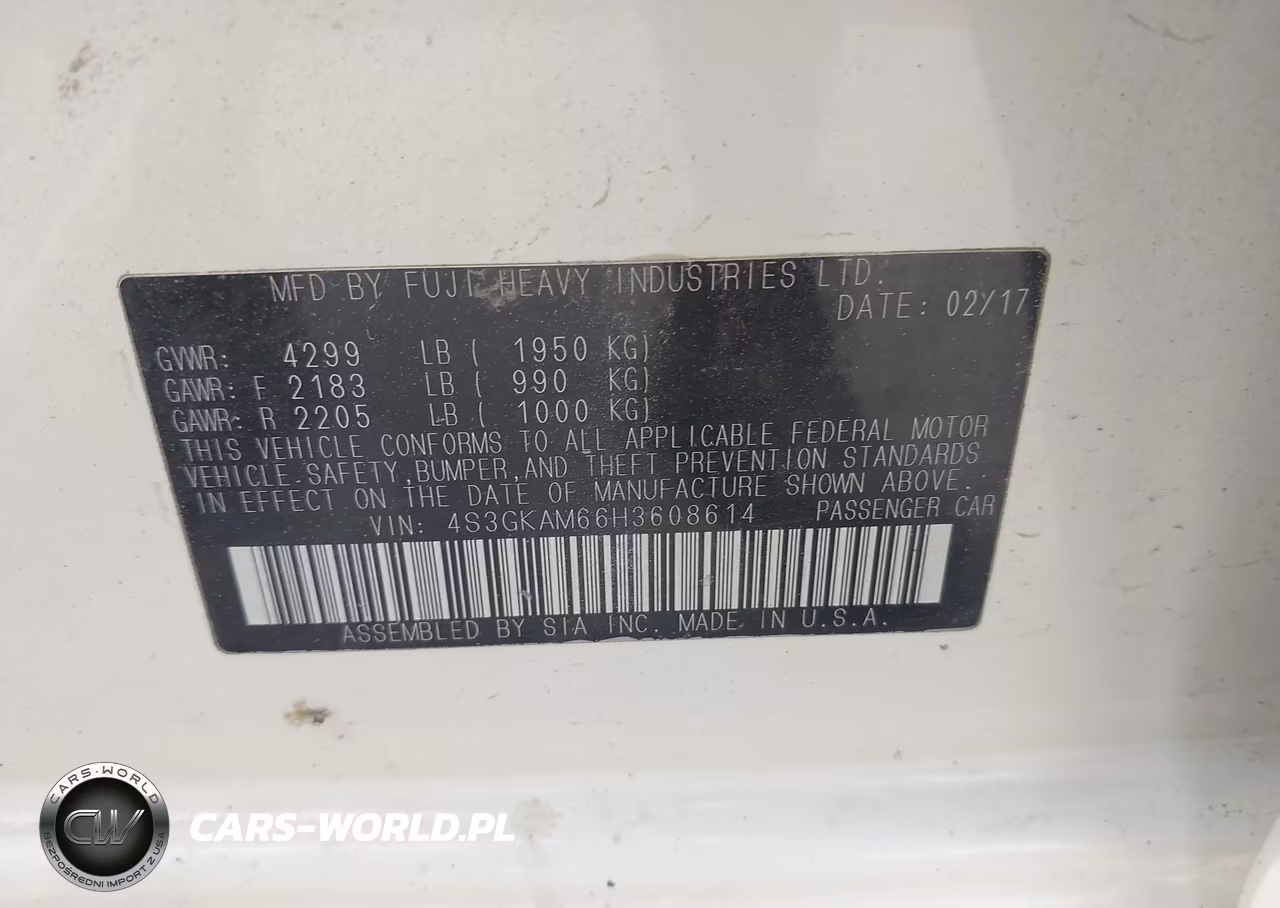 2017 Subaru Impreza 2.0I Sport VIN:4S3GKAM66H3608614 - 9