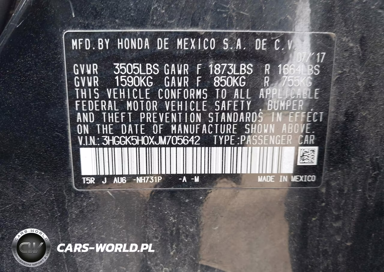2018 Honda Fit Ex-L VIN:3HGGK5H0XJM705642 - 9