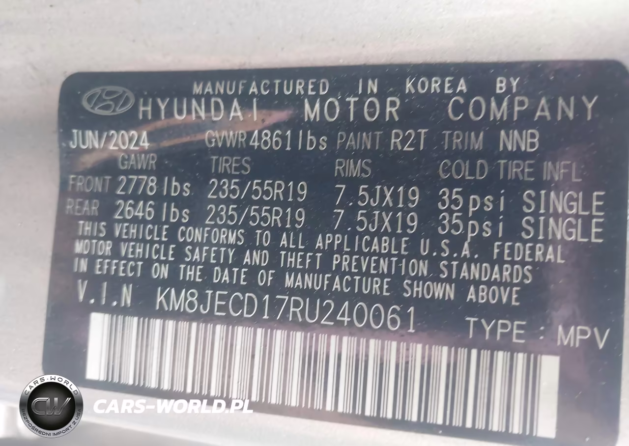 2024 Hyundai Tucson Hybrid Limited VIN:KM8JECD17RU240061 - 9