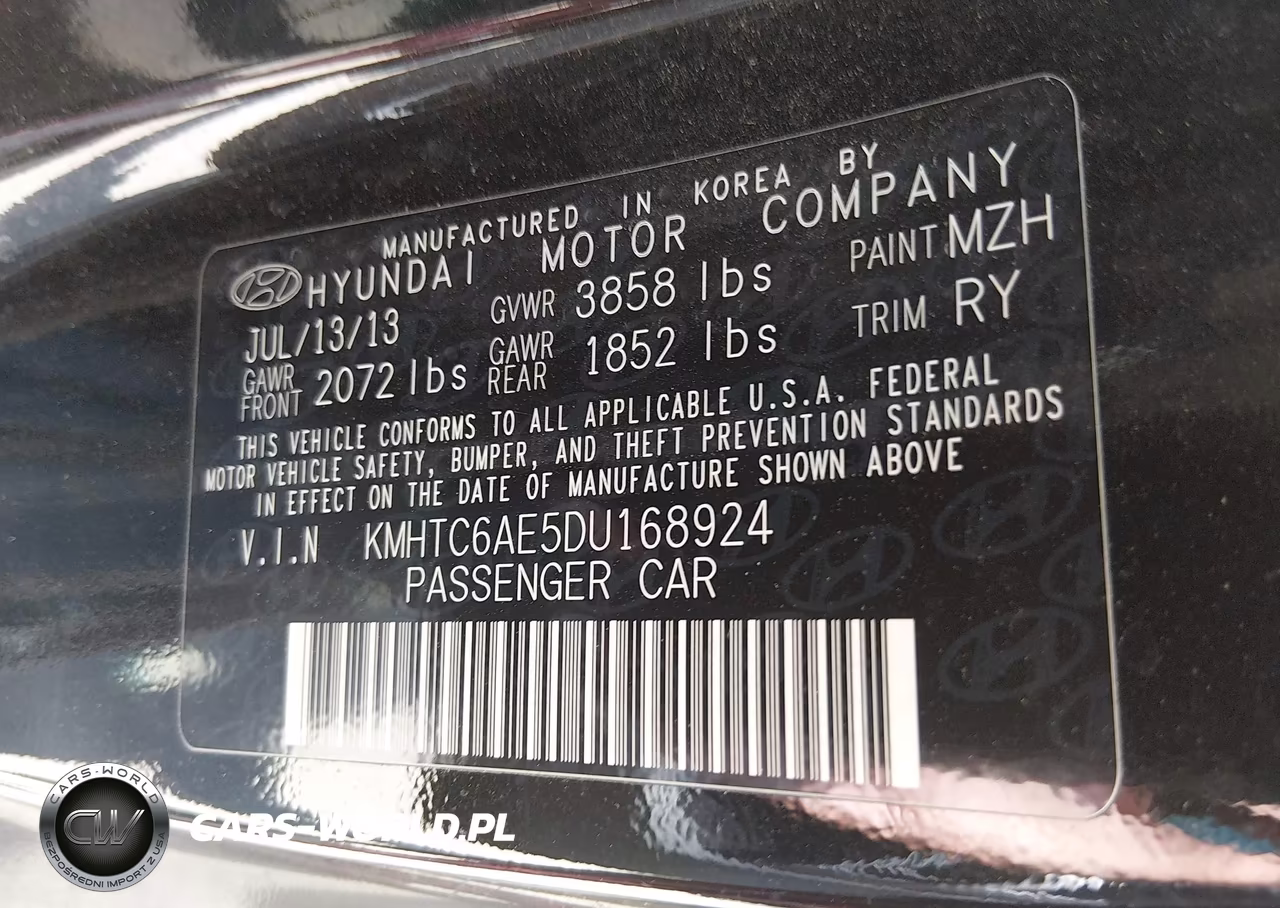 2013 Hyundai Veloster Turbo W-Black VIN:KMHTC6AE5DU168924 - 9
