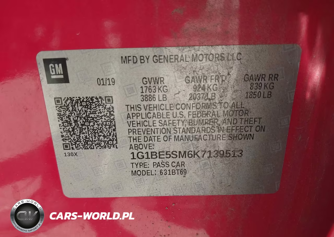 2019 Chevrolet Cruze Lt VIN:1G1BE5SM6K7139513 - 9