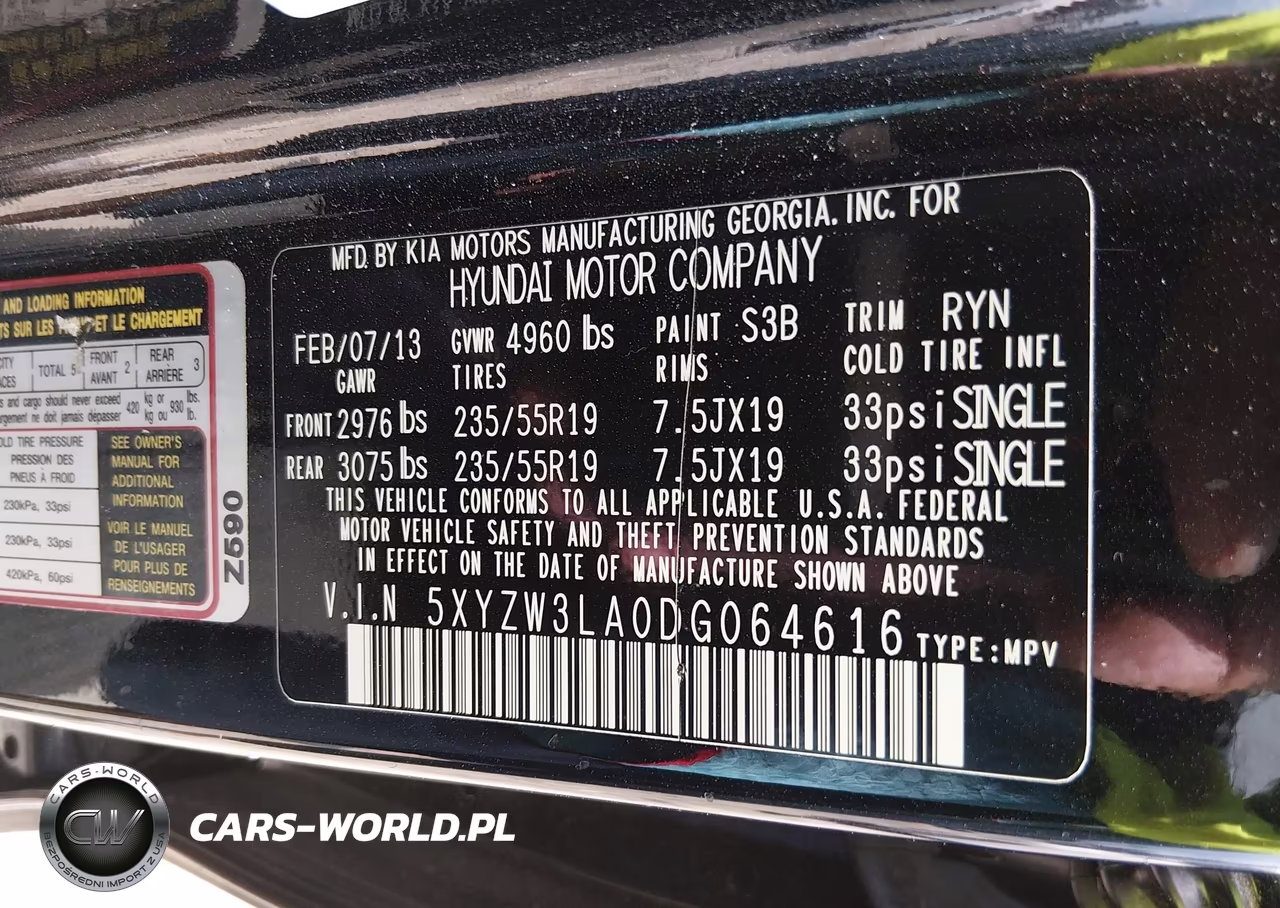 2013 Hyundai Santa Fe Sport 2.0T VIN:5XYZW3LA0DG064616 - 9