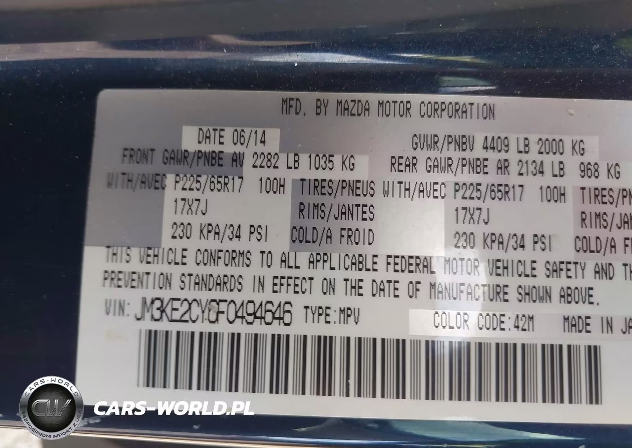 2015 Mazda Cx-5 Touring VIN:JM3KE2CY6F0494646 - 9