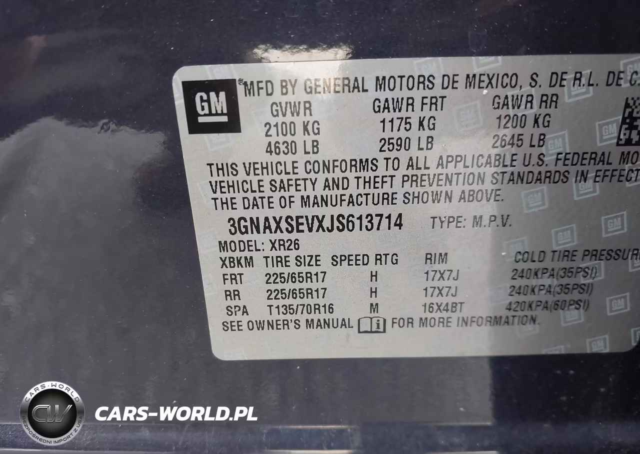 2018 Chevrolet Equinox Lt VIN:3GNAXSEVXJS613714 - 9