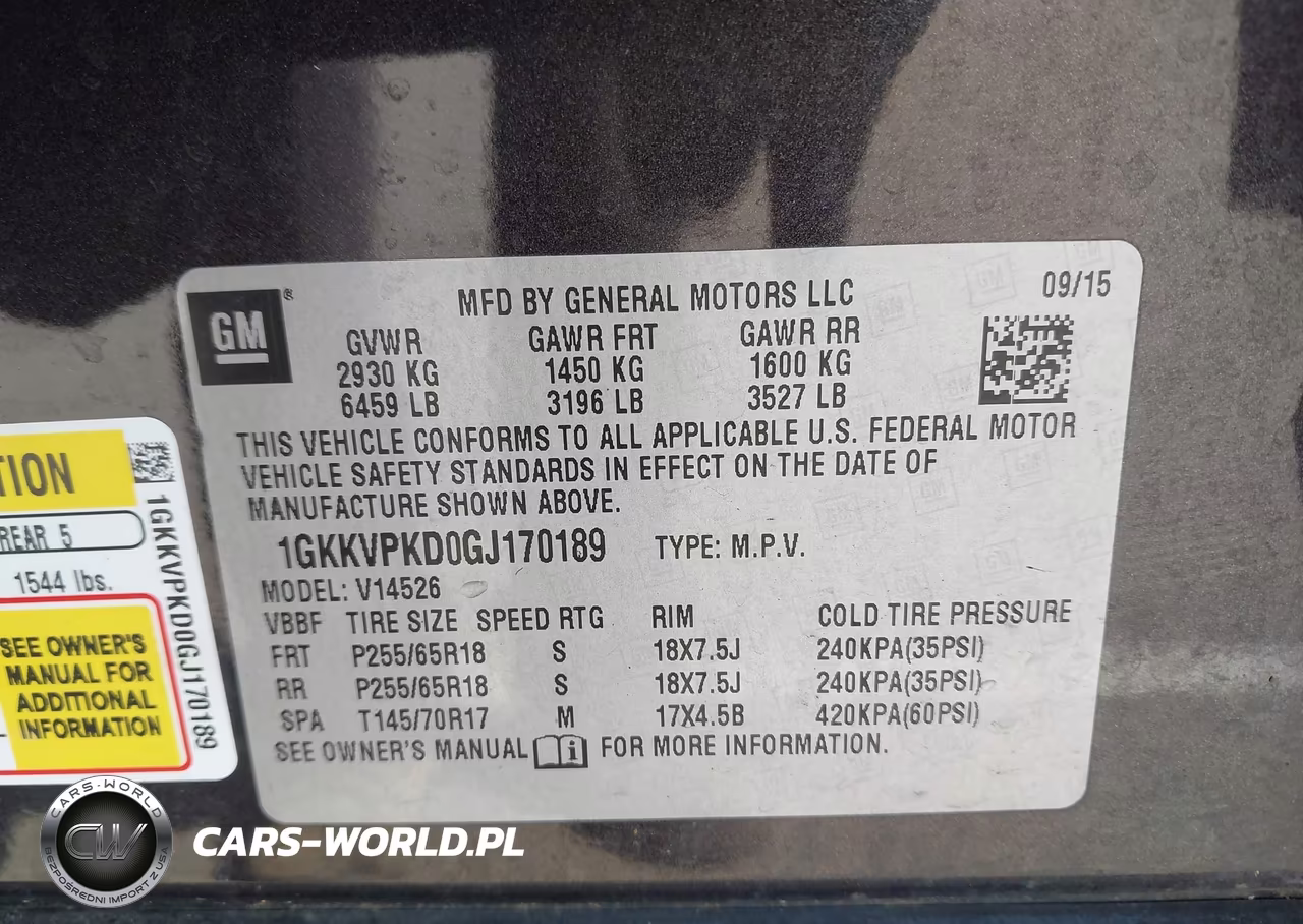 2016 GMC Acadia Sle-2 VIN:1GKKVPKD0GJ170189 - 9