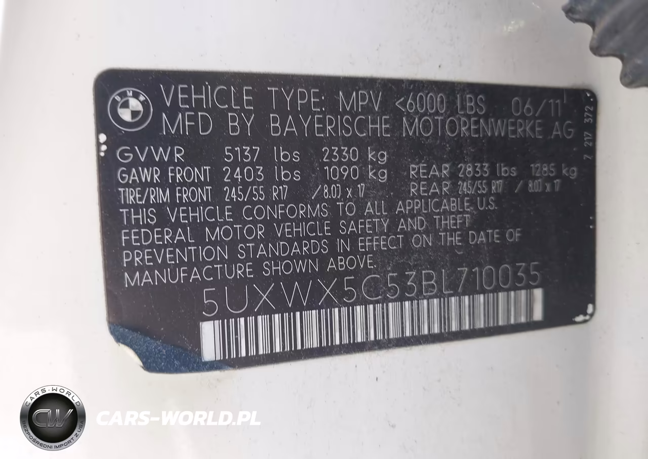 2011 BMW X3 xDrive28I VIN:5UXWX5C53BL710035 - 9