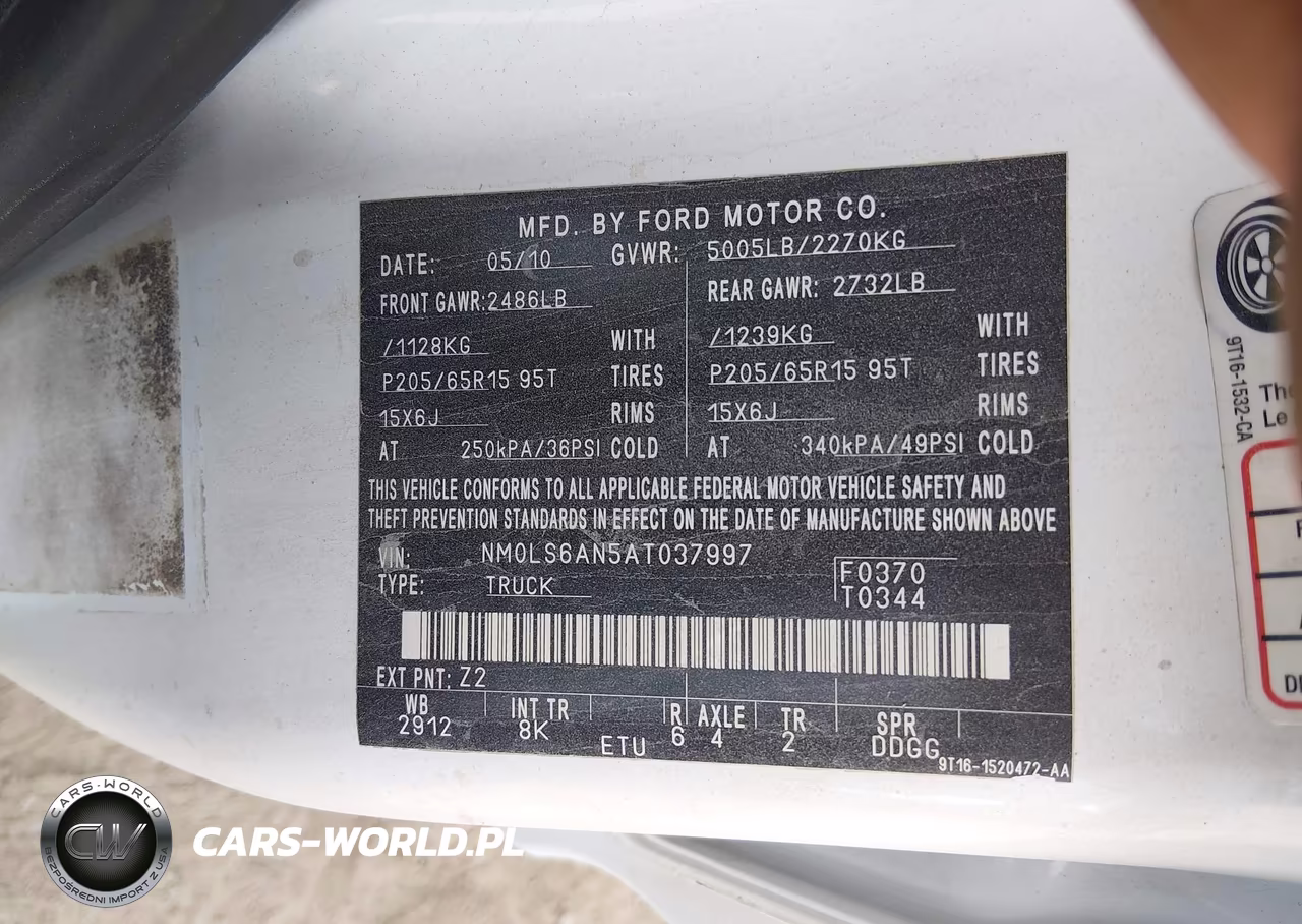 2010 Ford Transit Connect Xl VIN:NM0LS6AN5AT037997 - 9
