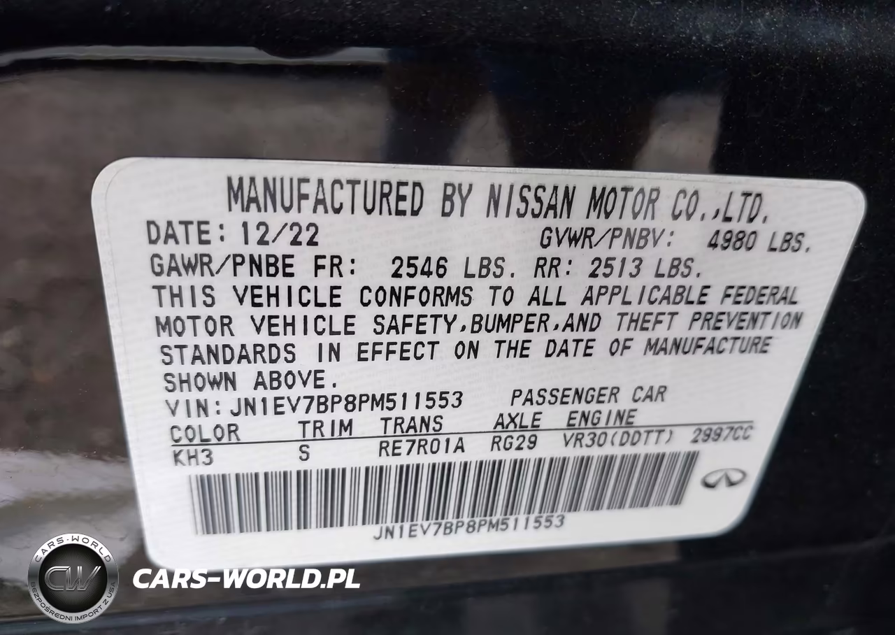 2023 Infiniti Q50 Luxe VIN:JN1EV7BP8PM511553 - 9