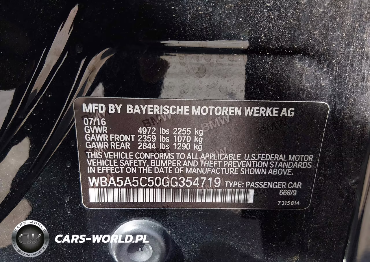 2016 BMW 528I VIN:WBA5A5C50GG354719 - 9