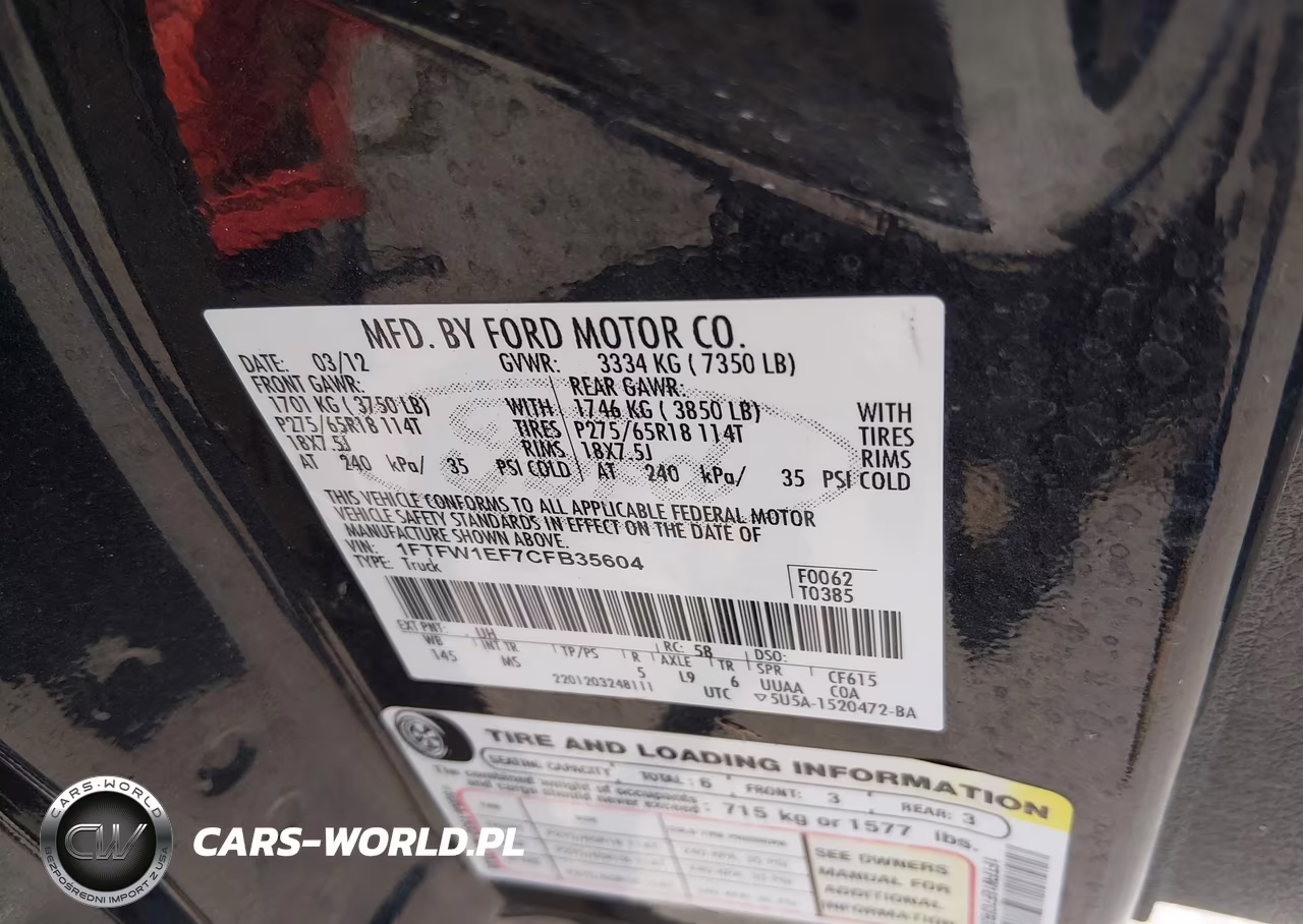 2012 Ford F-150 Xlt VIN:1FTFW1EF7CFB35604 - 9