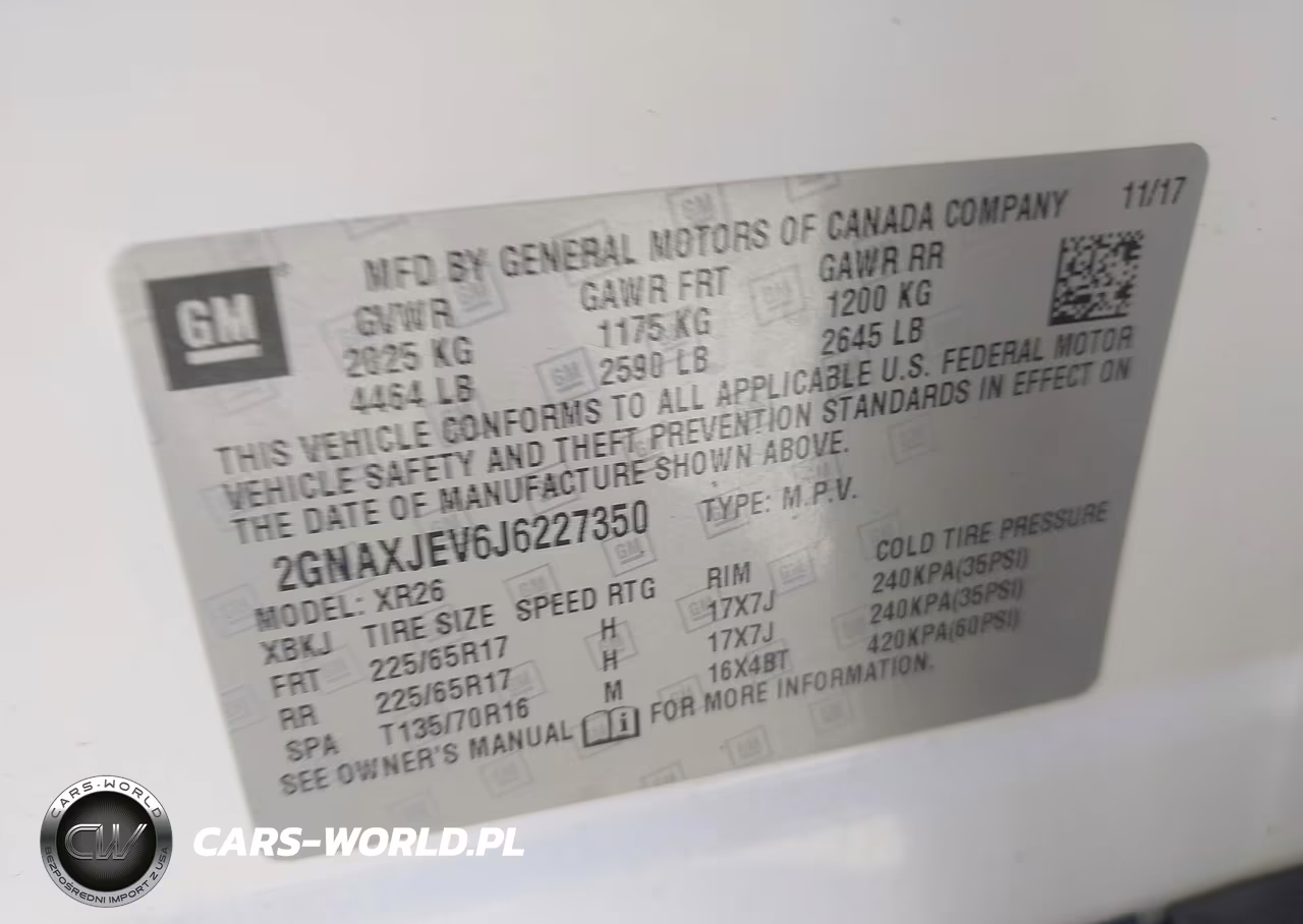 2018 Chevrolet Equinox Lt VIN:2GNAXJEV6J6227350 - 9