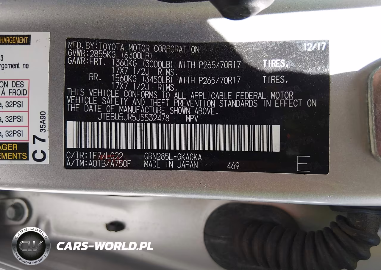 2018 Toyota 4Runner Trd Off Road Premium VIN:JTEBU5JR5J5532478 - 9