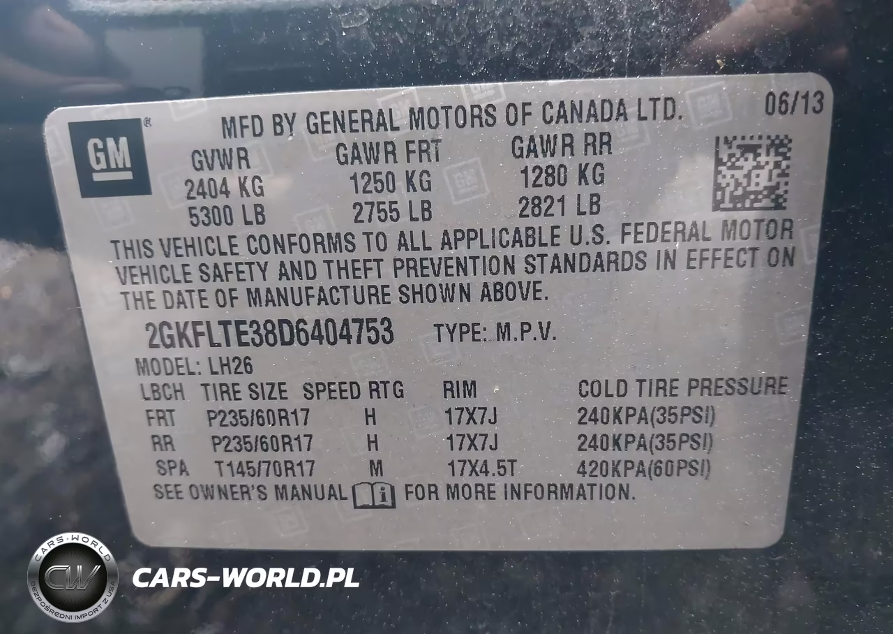 2013 GMC Terrain Sle-2 VIN:2GKFLTE38D6404753 - 9