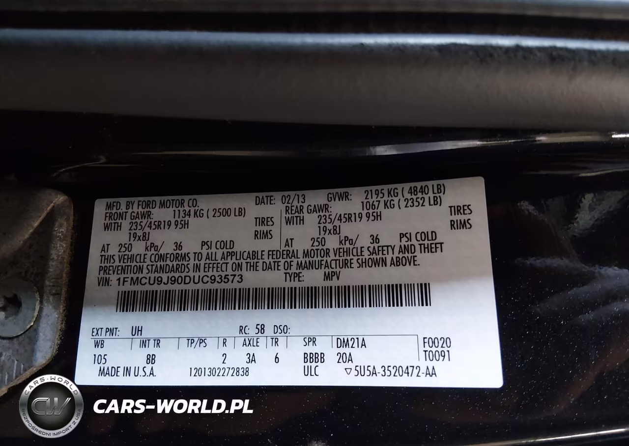 2013 Ford Escape Titanium VIN:1FMCU9J90DUC93573 - 9