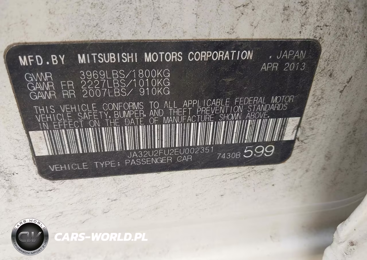 2014 Mitsubishi Lancer Es VIN:JA32U2FU2EU002351 - 9