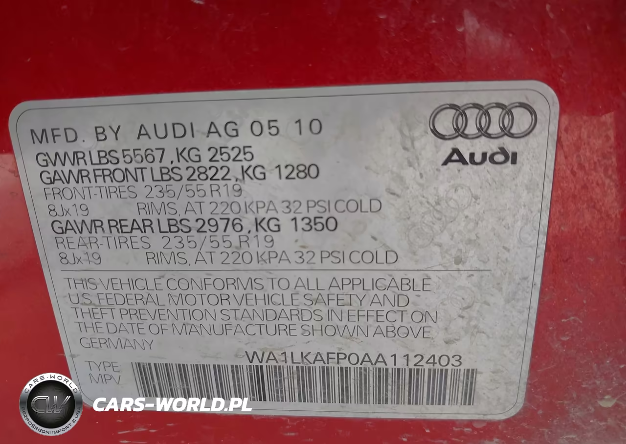 2010 Audi Q5 3.2 Premium VIN:WA1LKAFP0AA112403 - 9
