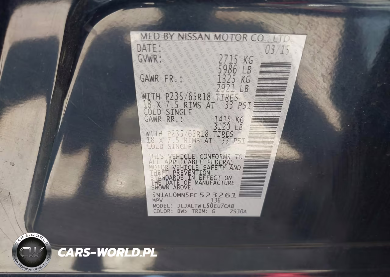 2015 Infiniti Qx60 VIN:5N1AL0MN5FC523261 - 9