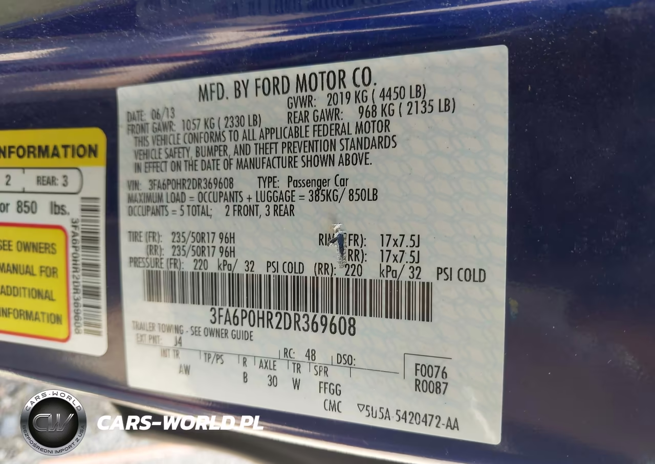 2013 Ford Fusion Se VIN:3FA6P0HR2DR369608 - 9