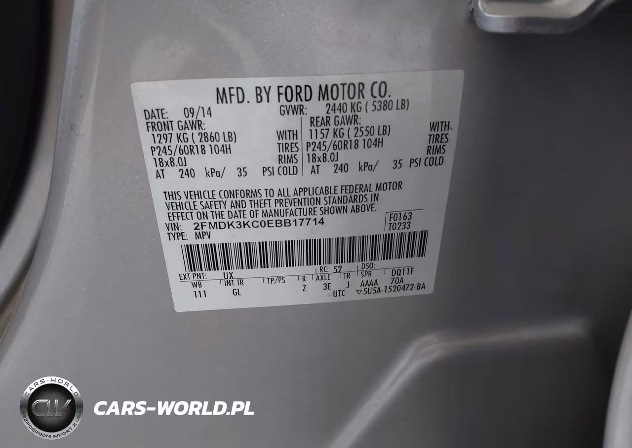 2014 Ford Edge Limited VIN:2FMDK3KC0EBB17714 - 9