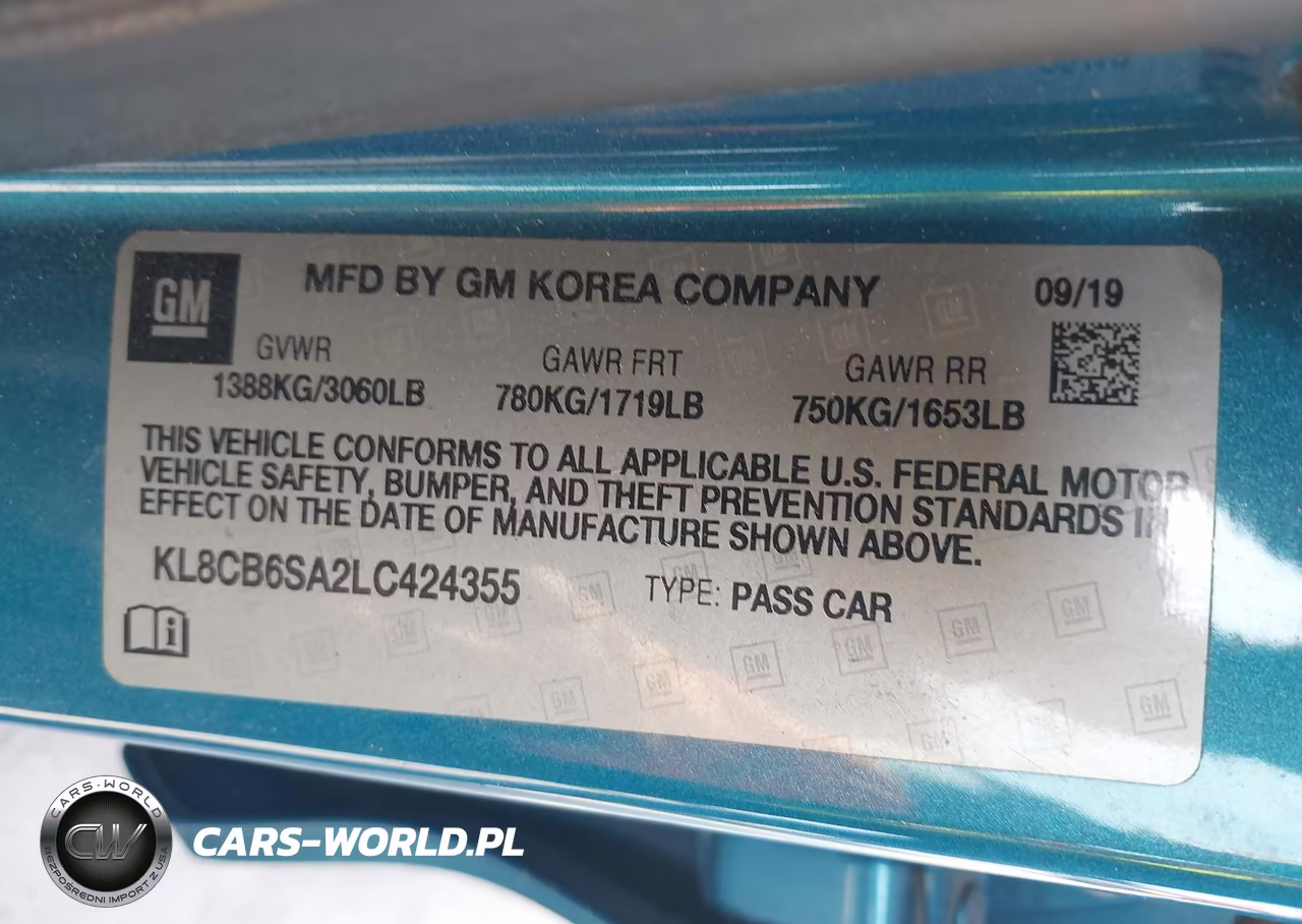 2020 Chevrolet Spark Fwd Ls Automatic VIN:KL8CB6SA2LC424355 - 9