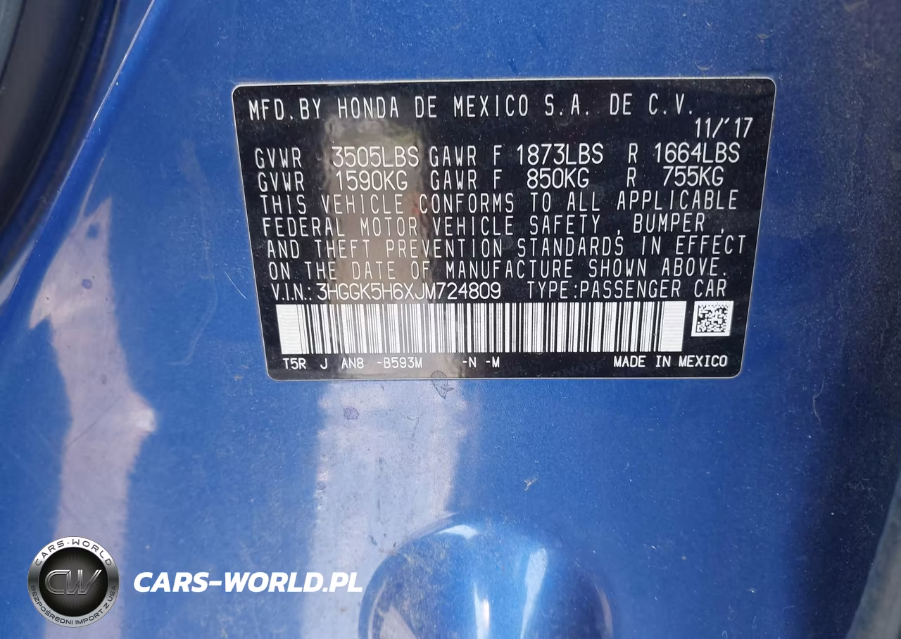 2018 Honda Fit Sport VIN:3HGGK5H6XJM724809 - 9