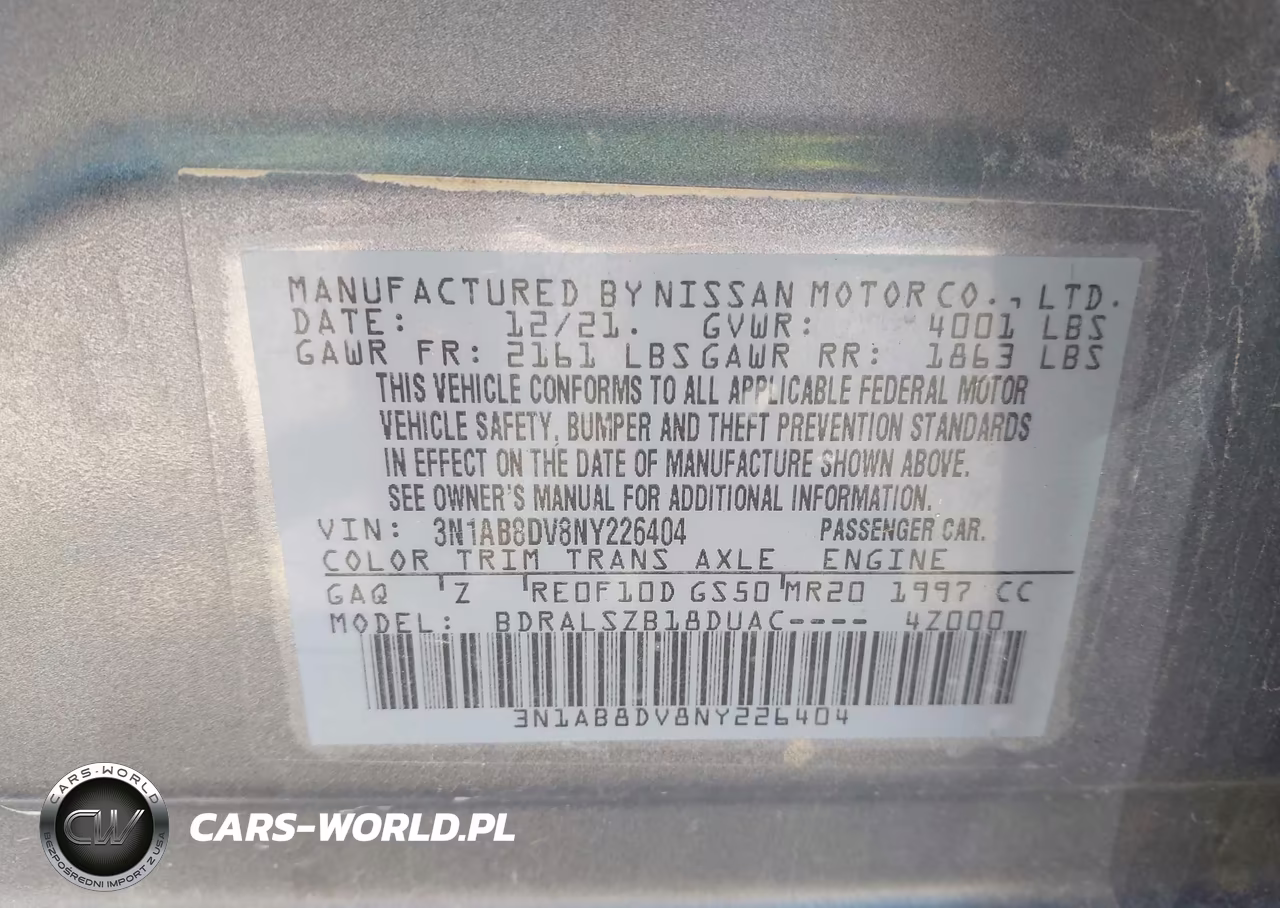 2022 Nissan Sentra Sr Xtronic Cvt VIN:3N1AB8DV8NY226404 - 9