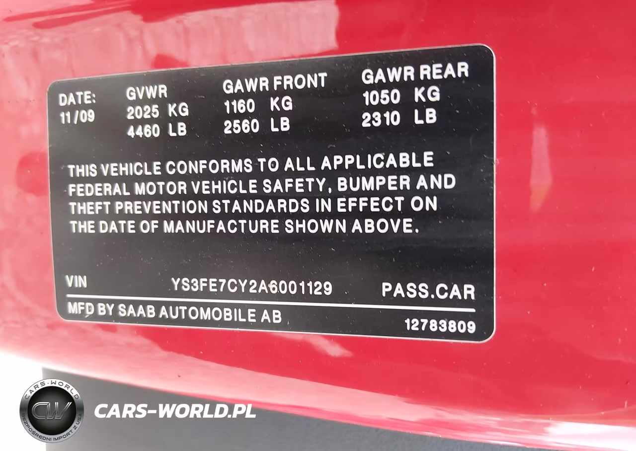 2010 Saab 9-3 VIN:YS3FE7CY2A6001129 - 9