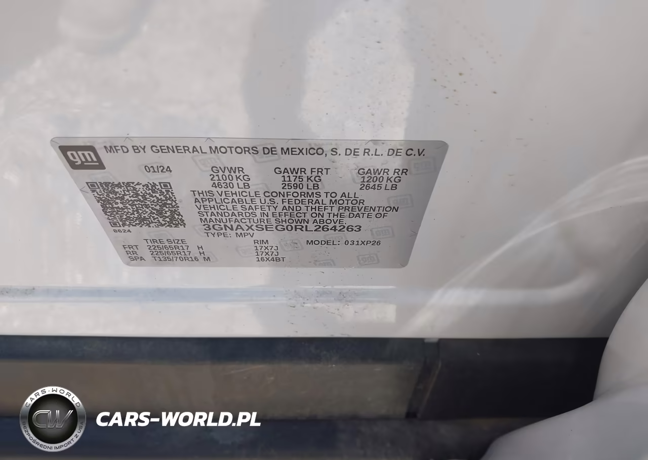 2024 Chevrolet Equinox Awd Ls VIN:3GNAXSEG0RL264263 - 9