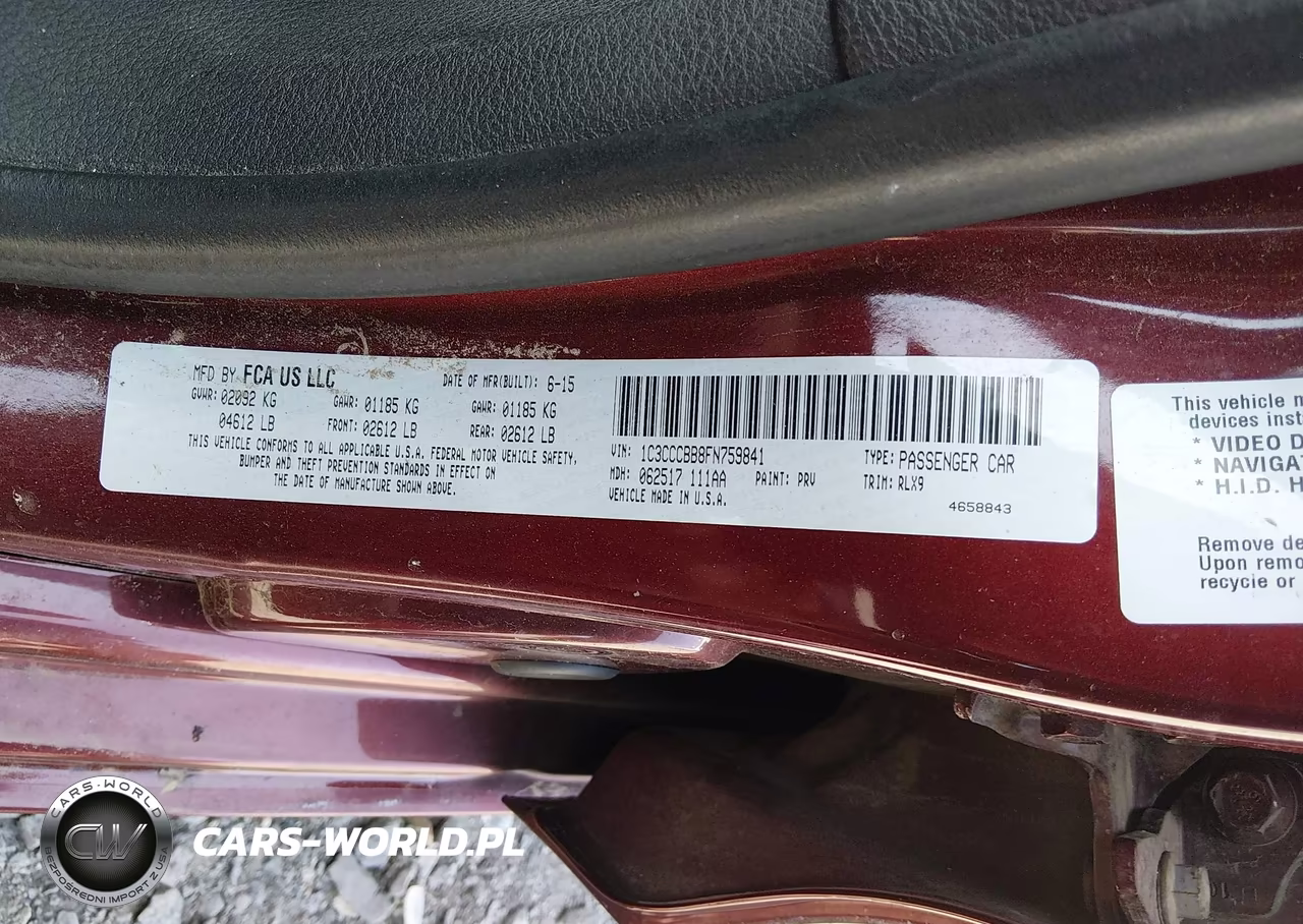 2015 Chrysler 200 S VIN:1C3CCCBB8FN759841 - 9